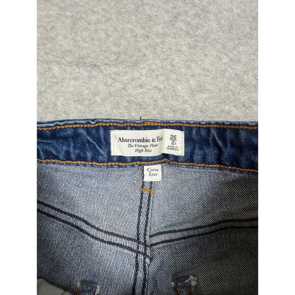 Abercrombie & Fitch Womens Size 26/2R Vintage Flare High Rise Curve Love - Picture 3 of 10